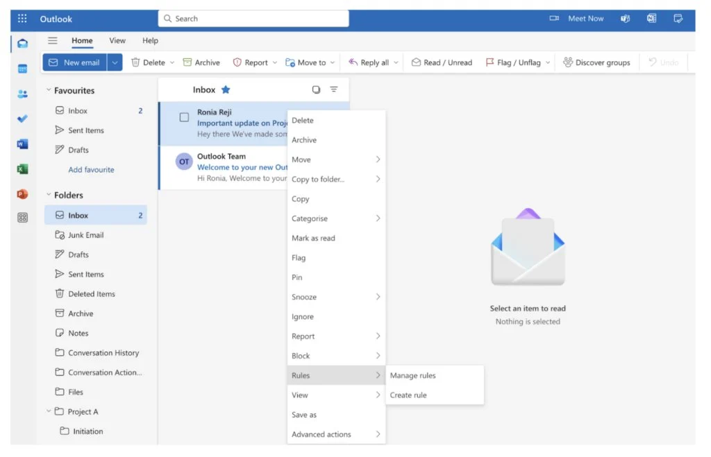 How to Organize Emails In Outlook