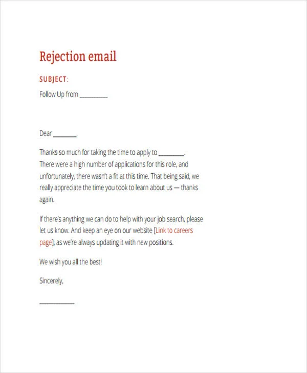 How To Write A Formal Rejection Letter at Ian Stewart blog